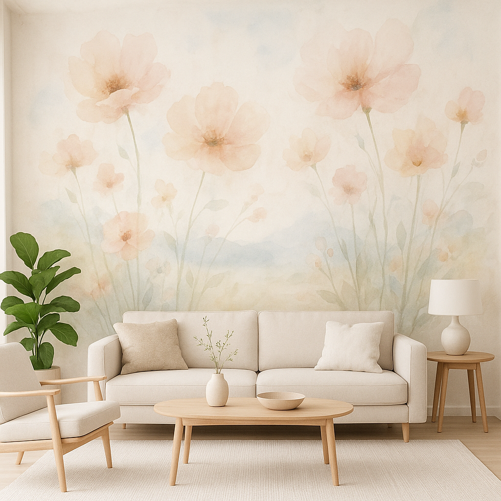 Фрески с эффектом акварели: создаем воздушный интерьер вместе с Art Fresco