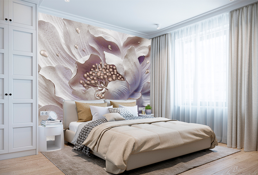 Фотообои и фрески - 3d макроцветок