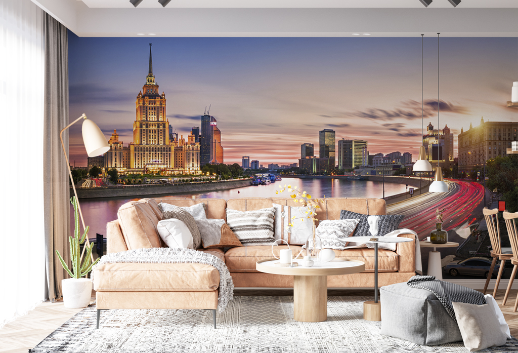 Фотообои и фрески - Ночная Москва