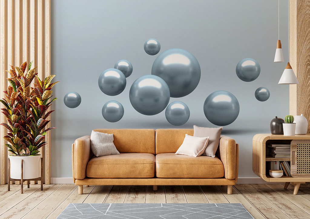 Фотообои и фрески - Парящие 3d шары
