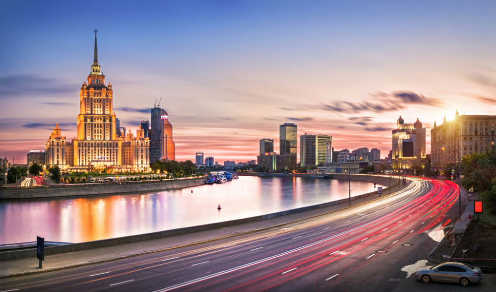 Фотообои и фрески - Ночная Москва