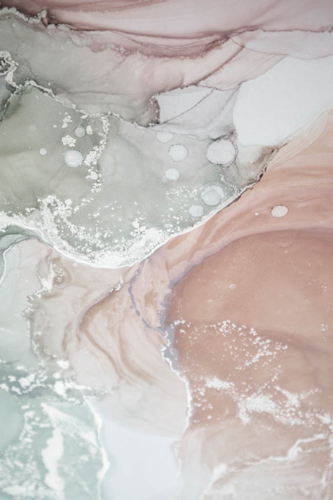 Фотообои и фрески - Кораллово-серый флюид вертикальный