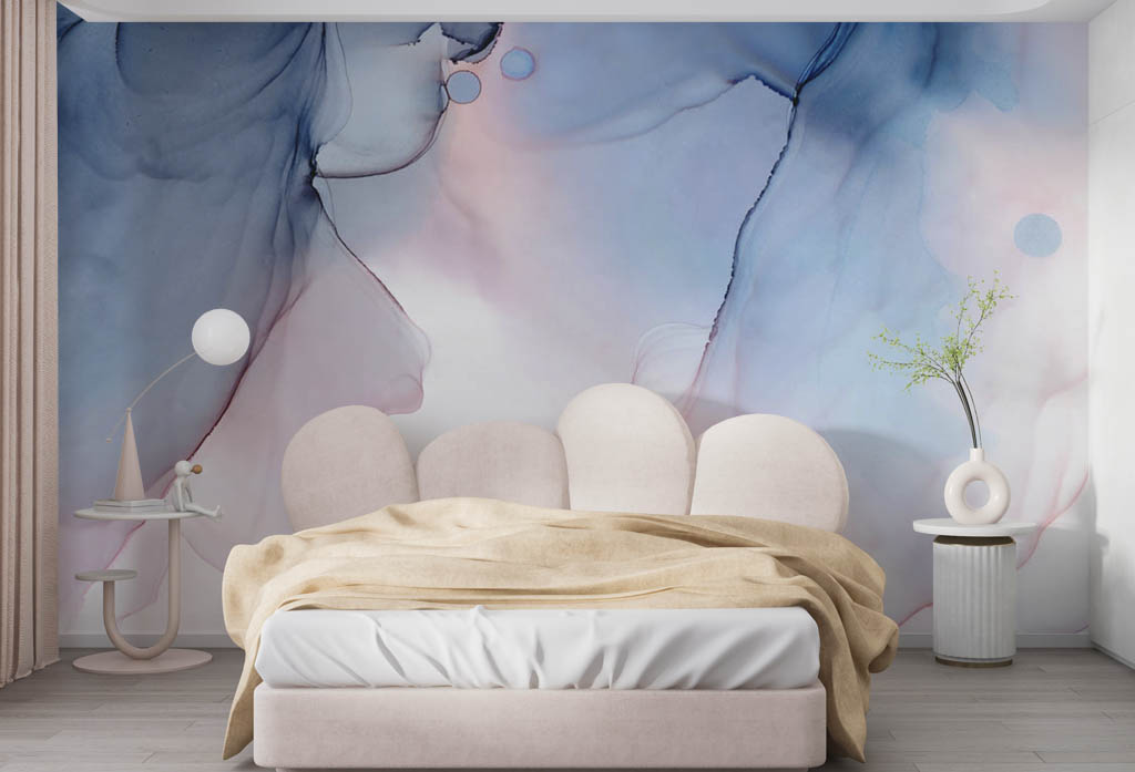 Фотообои и фрески - Кораллово-синий флюид