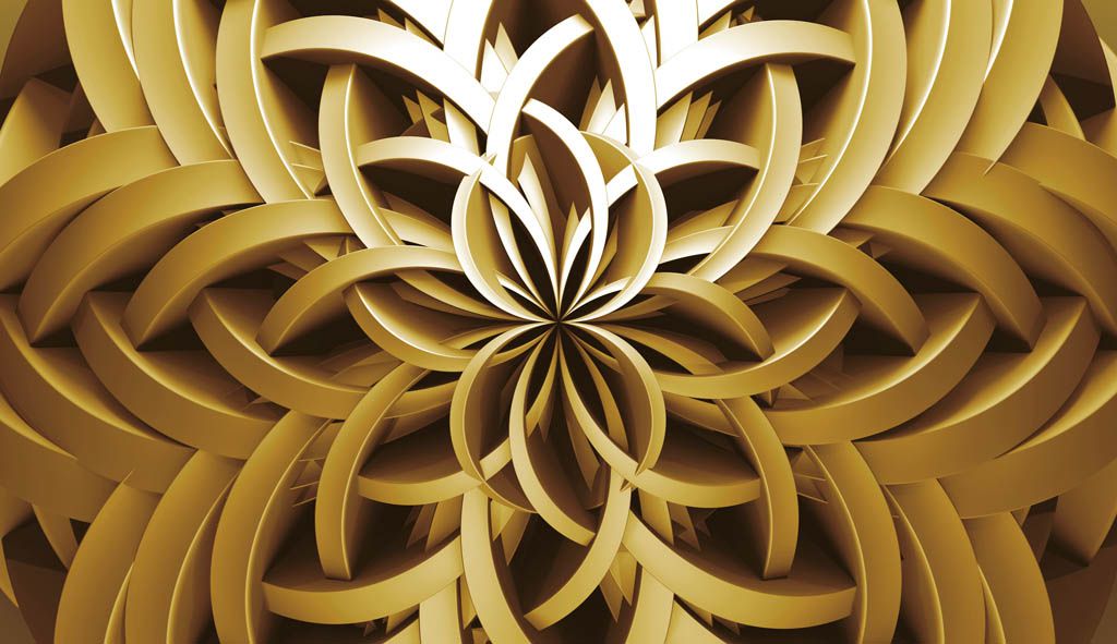 Фотообои и фрески - Золотые 3д узоры