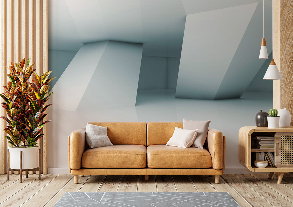 Фотообои и фрески - Асимметричные 3d колонны