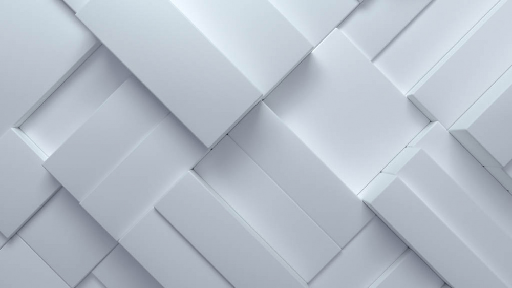 Фотообои и фрески - Белая геометрия 3D плитка