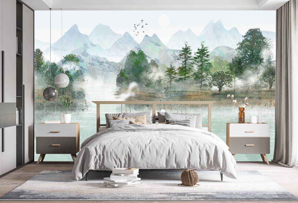 Фотообои и фрески - Зелёные горы